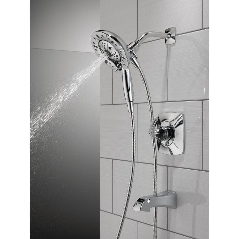 Vesna In2ition 2-in-1 Single-Handle 5-Spray Tub and Shower Faucet in Chrome (Valve Included) - Super Arbor