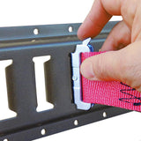 16 ft. x 2 in. Logistic Ratchet E-Strap with Hook and Loop Storage Fastener in Red - Super Arbor