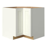 allen + roth Aveley 36-in W x 34.5-in H x 24-in D Linen Maple Corner Base Semi-Custom Cabinet