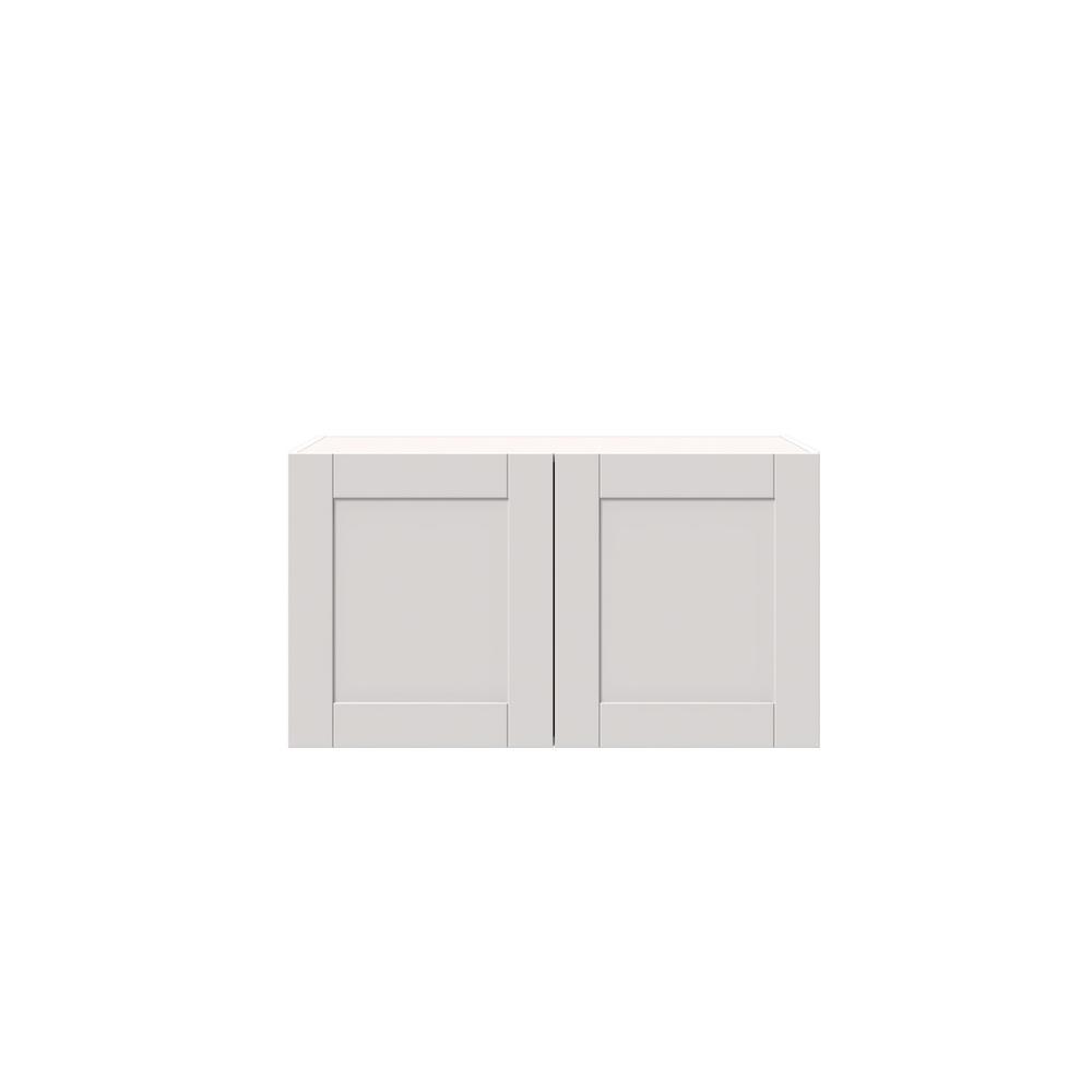 Shaker Assembled 36x20x24 in. Deep Wall Bridge Cabinet in Vanilla White - Super Arbor