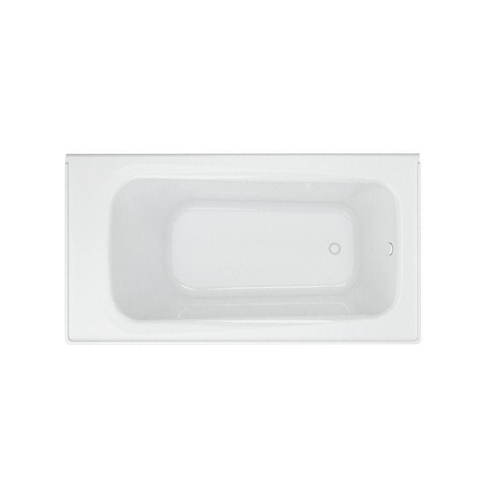 Cambridge 60 in. Left Drain Rectangular Apron Front Bathtub in White - Super Arbor