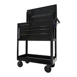 30 in. 4 Drawer Black Tech Cart
