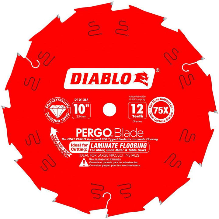 10 in. x 12-Tooth Polycrystalline Diamond (PCD) Tipped Ultimate Flooring Blade - Super Arbor