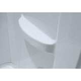 Breeze 36 in. L x 36 in. W x 76 in. H Corner Shower Kit with Frosted Glass, Shower Base and Wall in White - Super Arbor