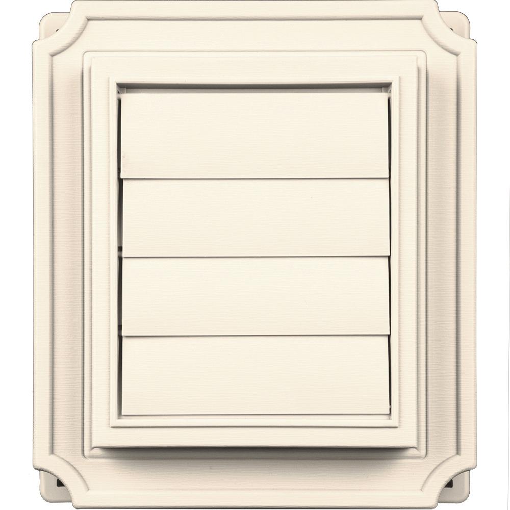 7 in. x 8 in. Insulated Siding Scalloped Ring Exhaust Vent in Sandstone Beige - Super Arbor