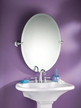 Glenshire 26 in. x 22 in. Frameless Pivoting Wall Mirror in Chrome