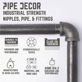 1/2 in. Black Pipe 5.75 in. L Wall Mounted Square Flange Shelf Bracket Kit (4-Pack)