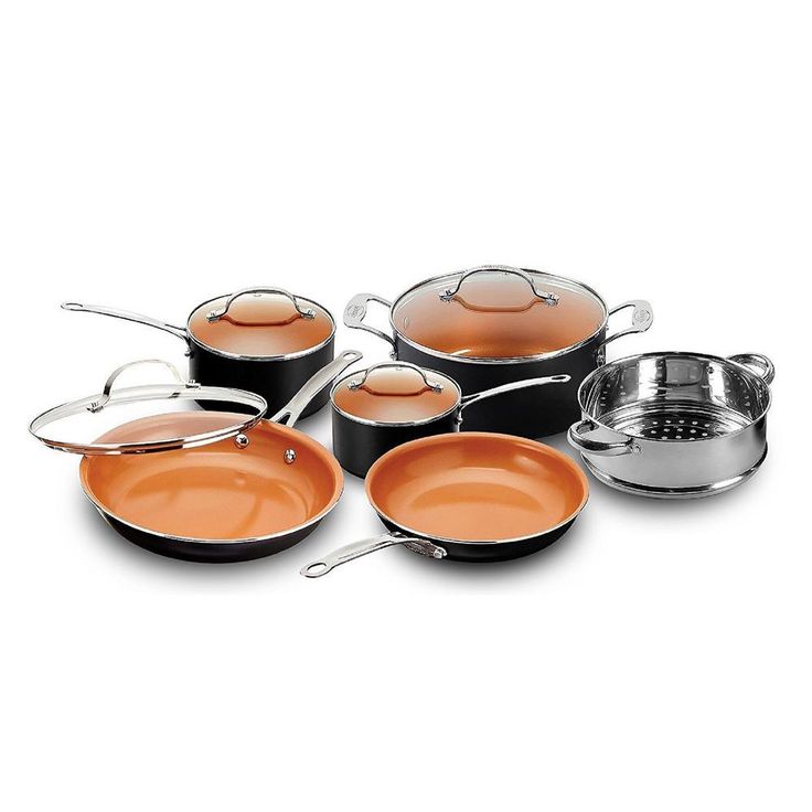 20-Piece Aluminum Ti-Ceramic Nonstick Cookware and Bakeware Set in Graphite
