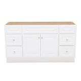 Hampton 30 in. W x 21 in. D x 33.5 in. H Bathroom Vanity Cabinet Only in White