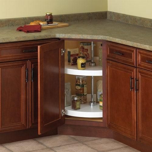 Knape & Vogt 2-Tier Plastic Full Circle Cabinet Lazy Susan