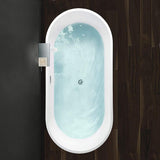 Bordeaux 54 in. Acrylic Flatbottom Freestanding Bathtub in White - Super Arbor