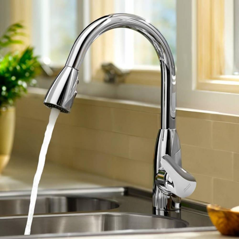 Colony Soft Single-Handle Pull-Down Sprayer Kitchen Faucet with 2.2 GPM in Polished Chrome - Super Arbor