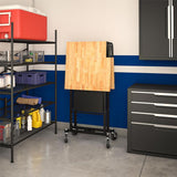 Kobalt 24-in L x 34-in H Rolling Black Wood Portable Work Bench