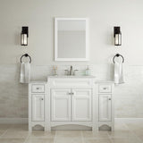 Modular 30-1/2 in. W Bath Vanity in White with Solid Surface Technology Vanity Top in Silver Fox with White Basin - Super Arbor