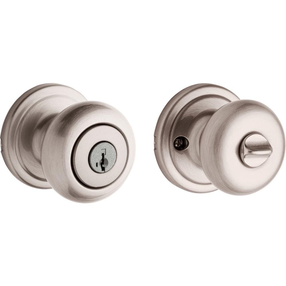 Hancock Satin Nickel Entry Door Knob Featuring SmartKey Security - Super Arbor