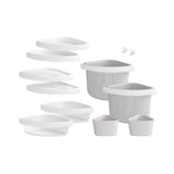 STORE+ 30 in. x 60 in. Single Threshold Left-Hand Shower Base with Shower Walls and 12-Piece Accessory Kit in White - Super Arbor