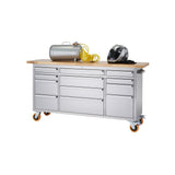 PRO 6 ft. 12-Drawer Workbench with Storage - Super Arbor