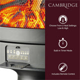 20 in. Freestanding Electric Fireplace 1500-Watt with Log Display in Black - Super Arbor