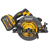 FLEXVOLT 60-Volt MAX Lithium-Ion Cordless Brushless 7-1/4 in. Circular Saw,2 Batteries,Charger,w/Bonus Reciprocating Saw