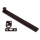 6 in. Solid Brass Satin Nickel Surface Bolt - Super Arbor