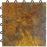 Greatmats Max Tile 12 in. x 12 in. x 5/8 in. Walnut Vinyl Interlocking Raised Modular Floor Tile (Case of 26)