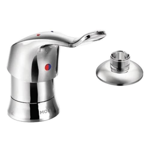 Moen M-Bition Chrome 1-Handle Deck-Mount Low-Arc Handle Commercial Kitchen Faucet