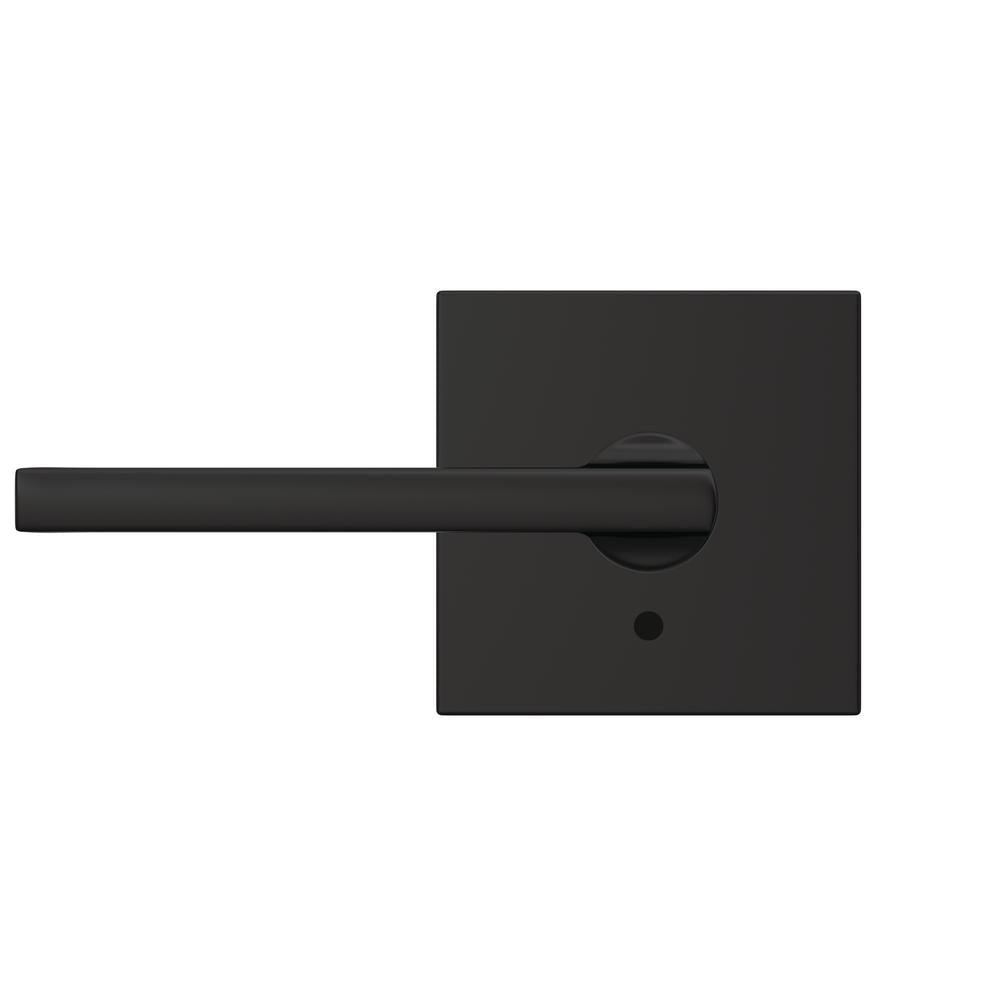 Custom Latitude Matte Black Collins Trim Combined Interior Door Lever - Super Arbor