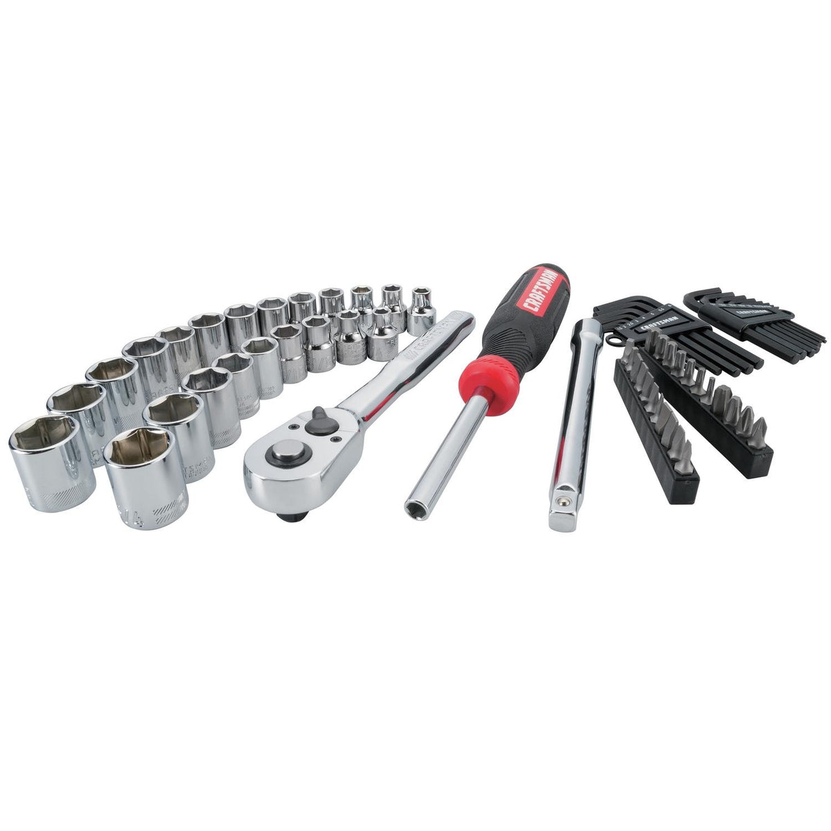 Craftsman 63-Piece Mechanic's Tool Set - Metric and SAE, 3/8" Drive