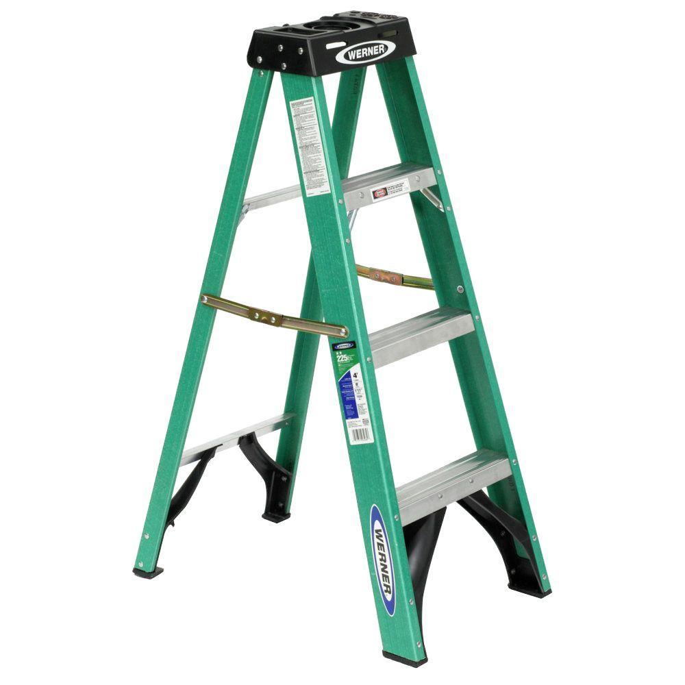 8 ft. Fiberglass Step Ladder with 250 lb. Load Capacity Type I Duty Rating - Super Arbor