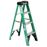8 ft. Fiberglass Step Ladder with 250 lb. Load Capacity Type I Duty Rating - Super Arbor
