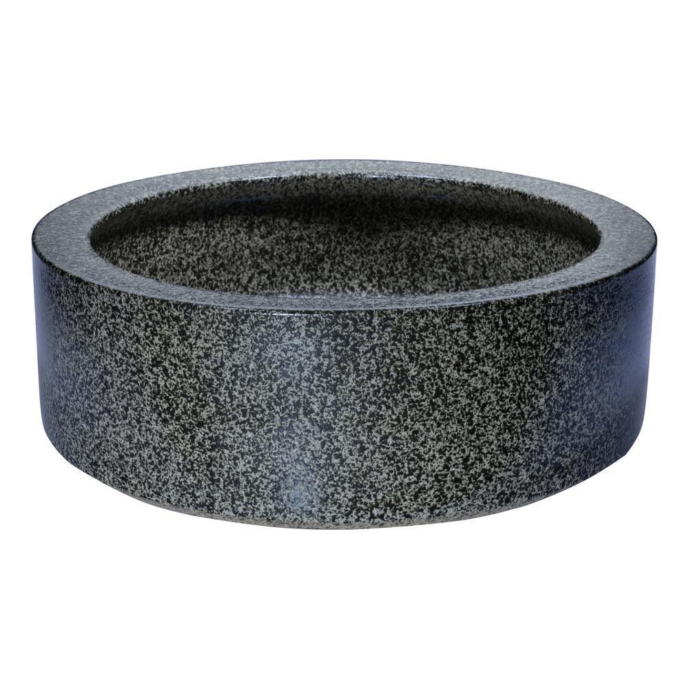 Black Iro Vessel Sink in Speckled Stone - Super Arbor