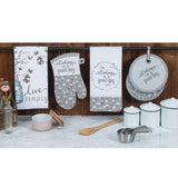 Handmade Cotton Gray Kitchen Textiles (Set of 4)
