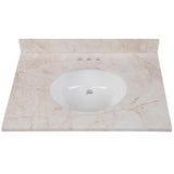 31 in. x 22 in. Stone Effects Vanity Top in Cascade with White Sink - Super Arbor