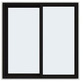 JELD-WEN FiniShield V-4500 59-1/2-in x 47-1/2-in x 3-in Jamb Left-operable Vinyl Black Sliding Window Full Screen Included