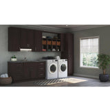 Hampton Bay Shaker 12 in. W x 12 in. D x 42 in. H Assembled Wall Kitchen Cabinet in Java