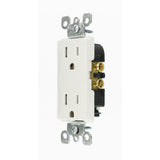 Decora 15 Amp Residential Grade Grounding Duplex Outlet, White (10-Pack) - Super Arbor