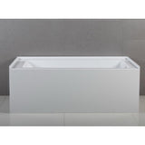 Contemporary 5 ft. Acrylic Right Hand Drain Rectangular Alcove Non-Whirlpool Bathtub in White - Super Arbor