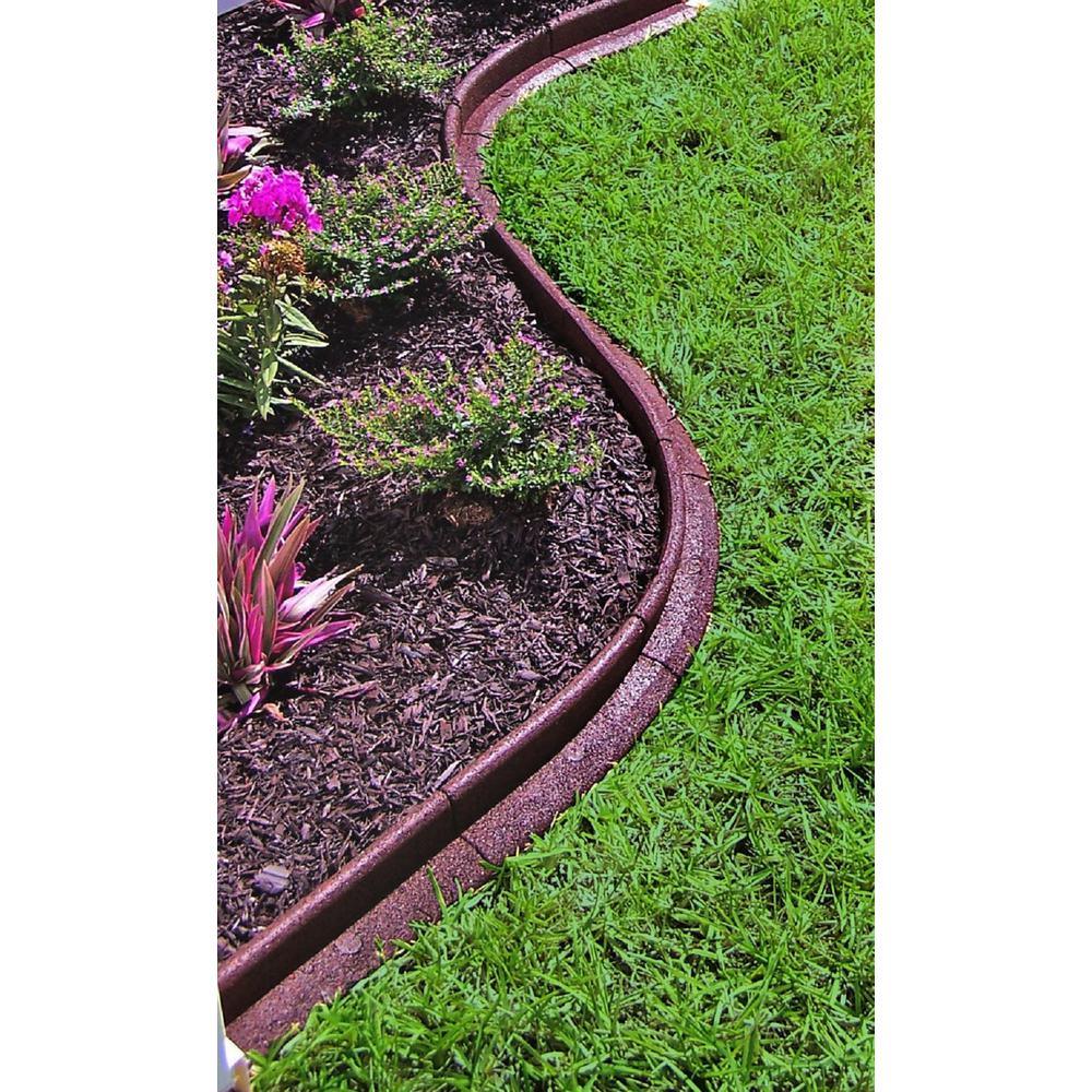 EcoBorder 4 ft. Brown Rubber Landscape Edging (Single) - Super Arbor