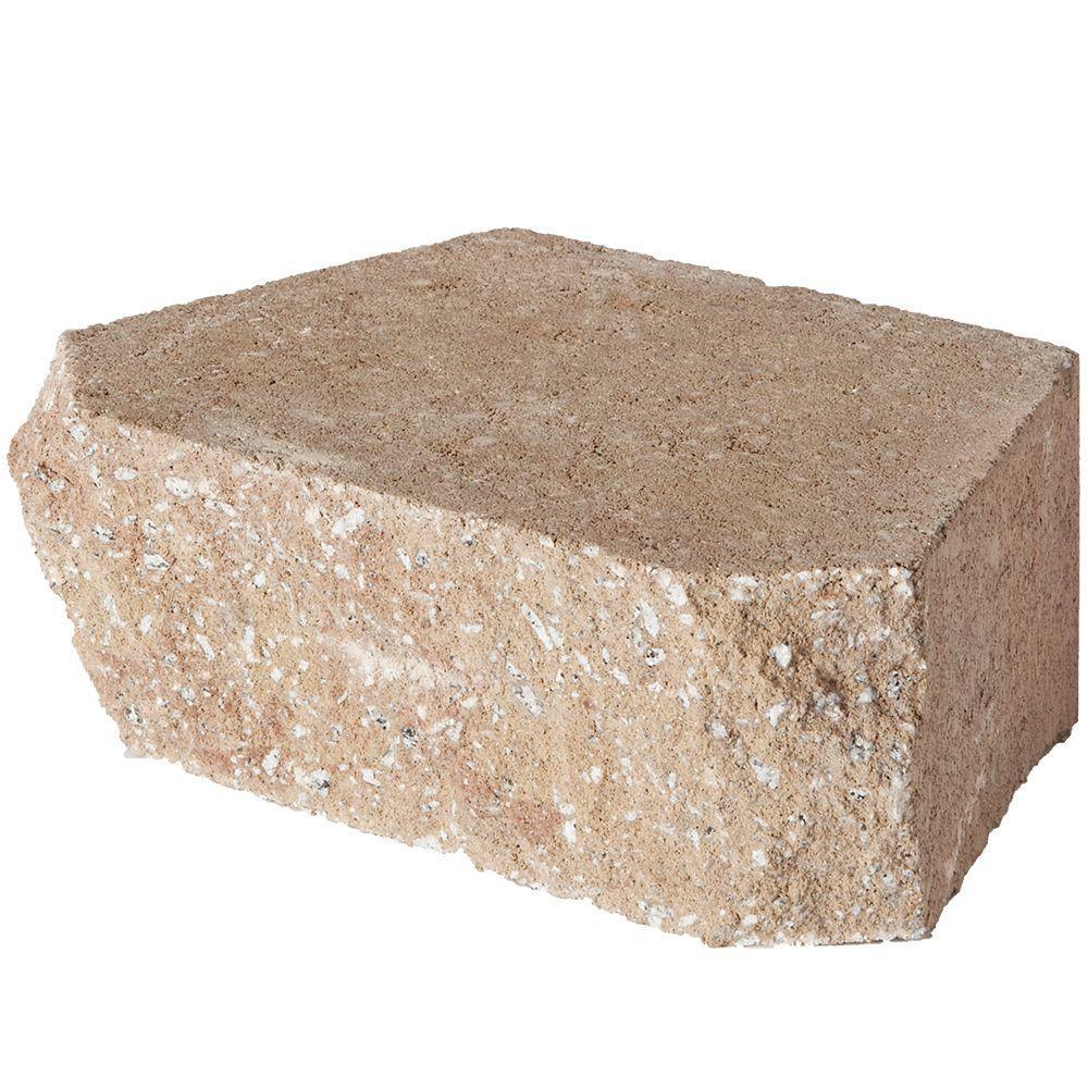 4 in. x 11.75 in. x 6.75 in. Pewter Concrete Retaining Wall Block - Super Arbor