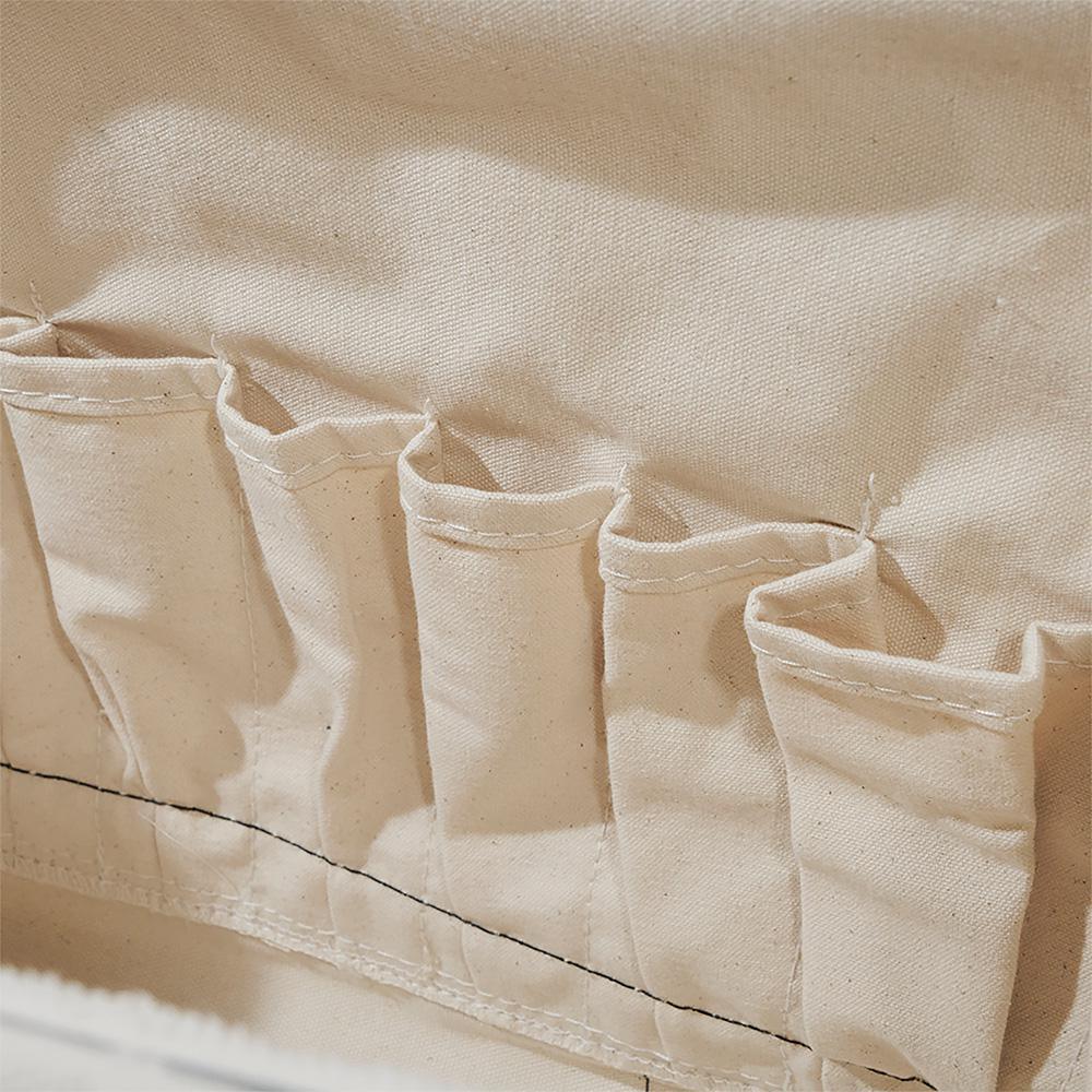Tool Bag, Canvas with Leather Bottom, 15 Pockets, 20-Inch - Super Arbor