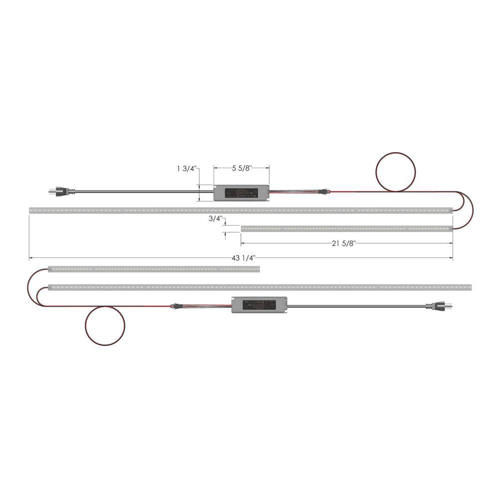 LED Lift Kit 12 ft. 186-Watt Equivalent Integrated LED White Strip Kit Auto or Truck Lift Kit 5000K (1-Pack) - Super Arbor