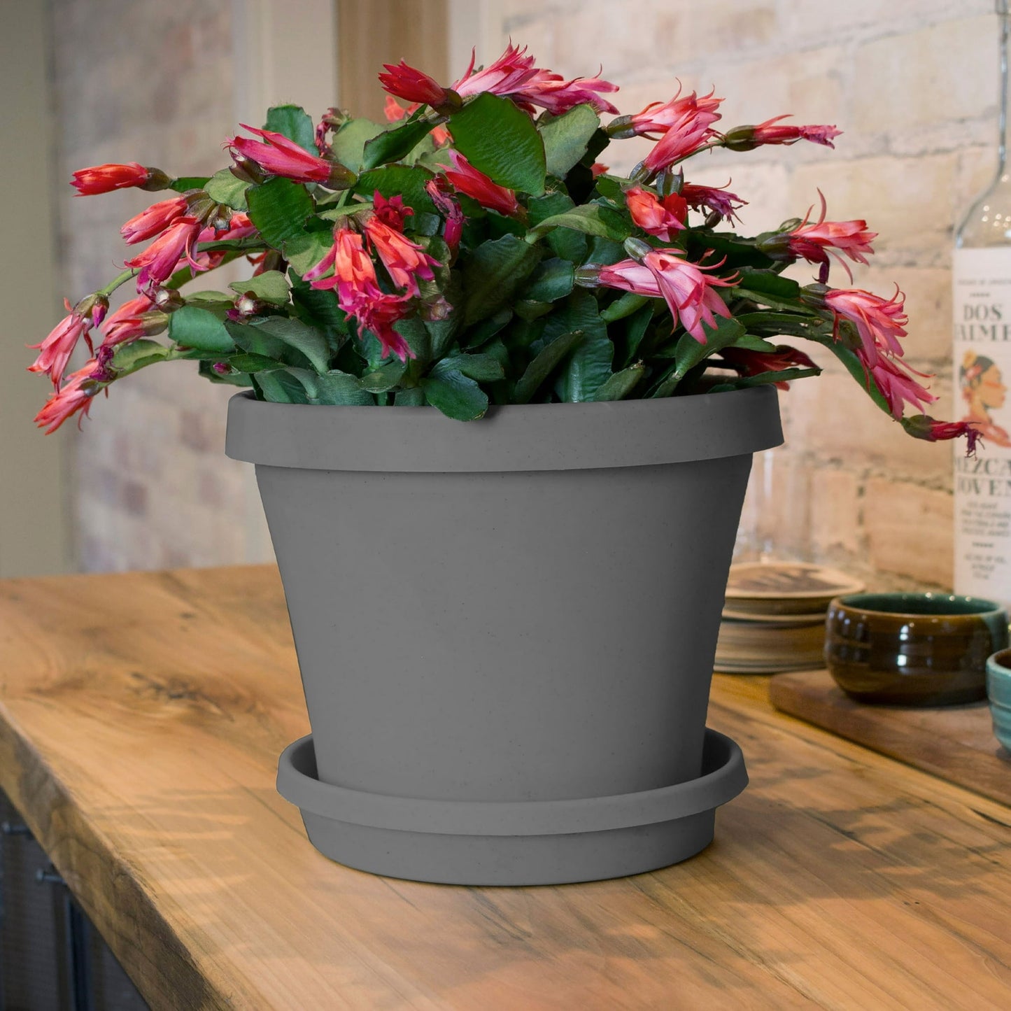 Bloem Terra Pot Planter 14" Charcoal