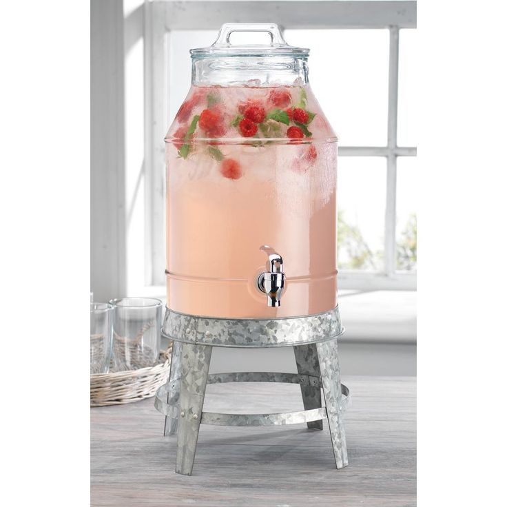 3 Gal. Beverage Dispenser with Galvanized Base