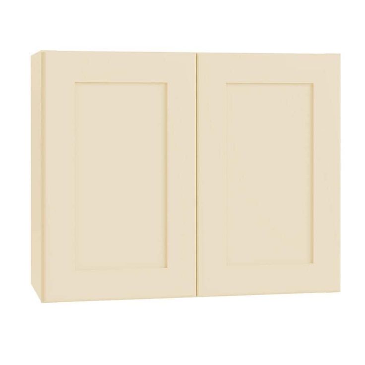 Home Decorators Collection Newport 30 in. W x 12 in. D x 24 in. H Assembled Plywood Wall Bridge Kitchen Cabinet in Blended Cream with Soft Close
