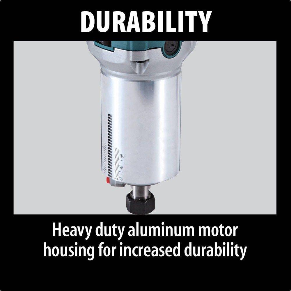 6.5 Amp 1-1/4 HP Corded Fixed Base Variable Speed Compact Router with Quick-Release - Super Arbor