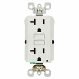 20 Amp Self-Test SmartlockPro Slim Duplex GFCI Outlet, White - Super Arbor