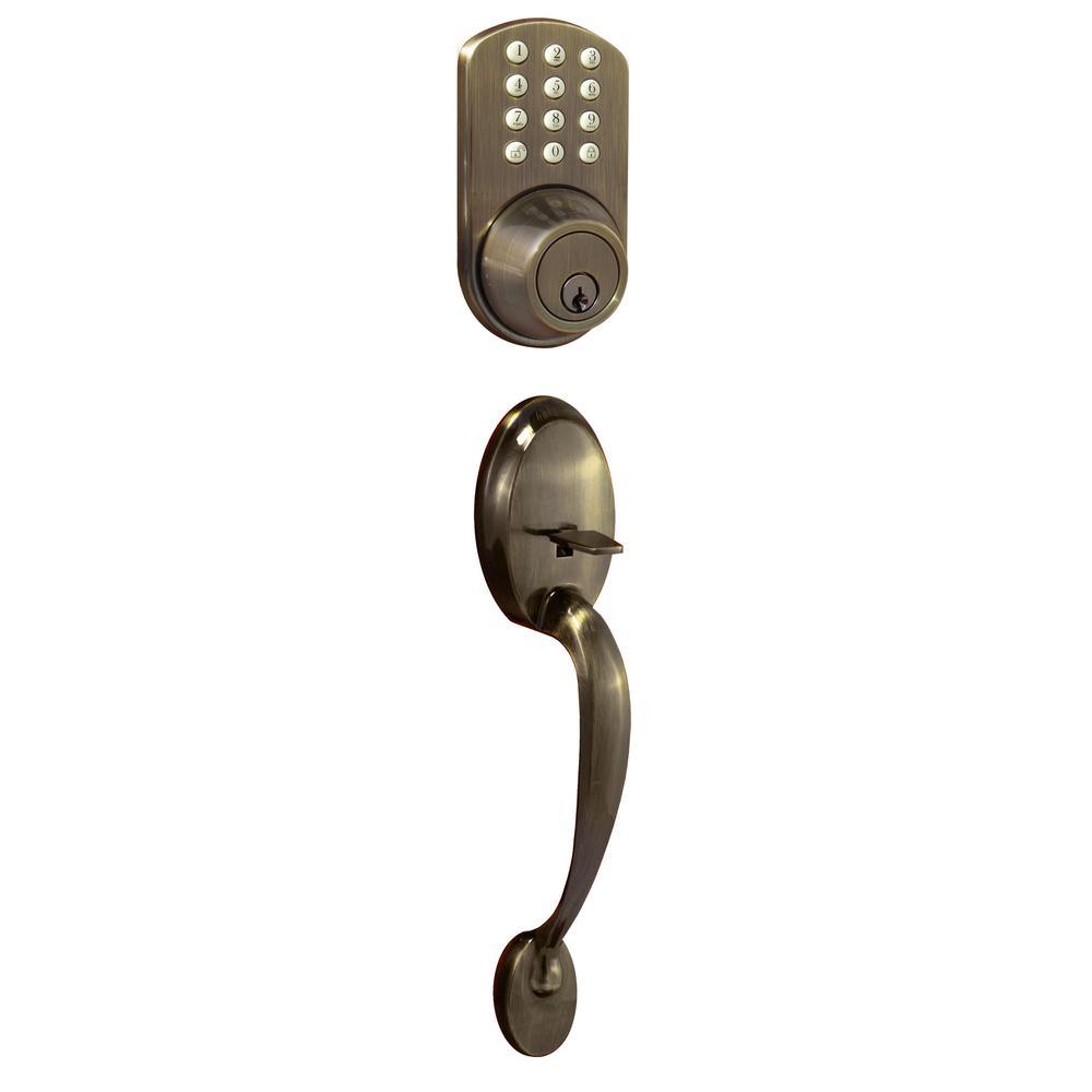 Oil Rubbed Bronze Keyless Entry Deadbolt and Lever Handle Door Lock with Electronic Digital Keypad - Super Arbor