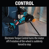 18V X2 LXT (36V) Brushless 7 in. Paddle Switch Cut-Off/Angle Grinder Kit 5.0Ah with bonus Hubbed Grinding Wheel, 10/pk