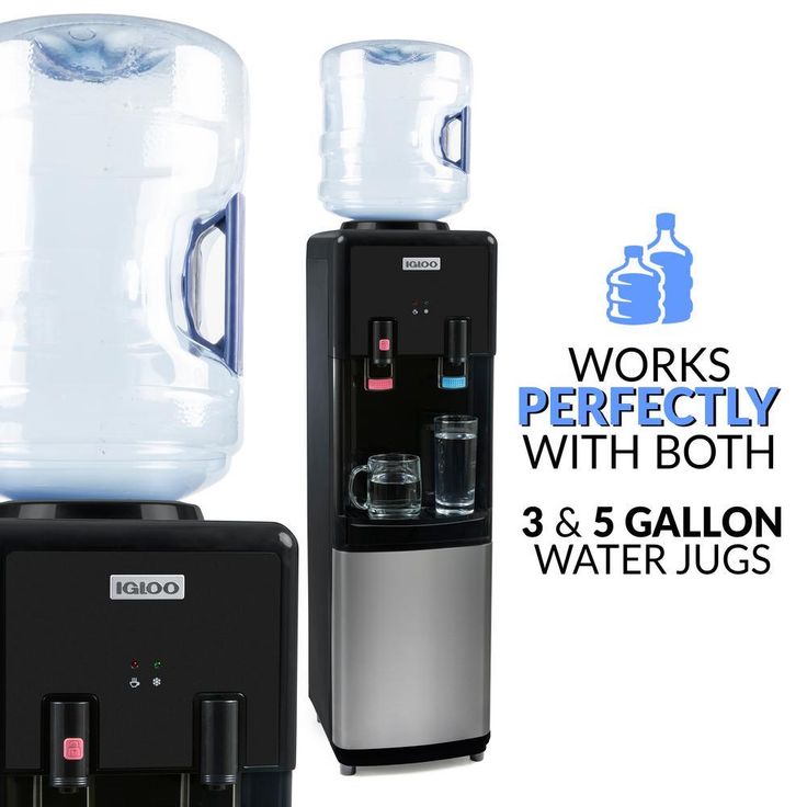 Hot and Cold Top Loading Water Dispenser in Black