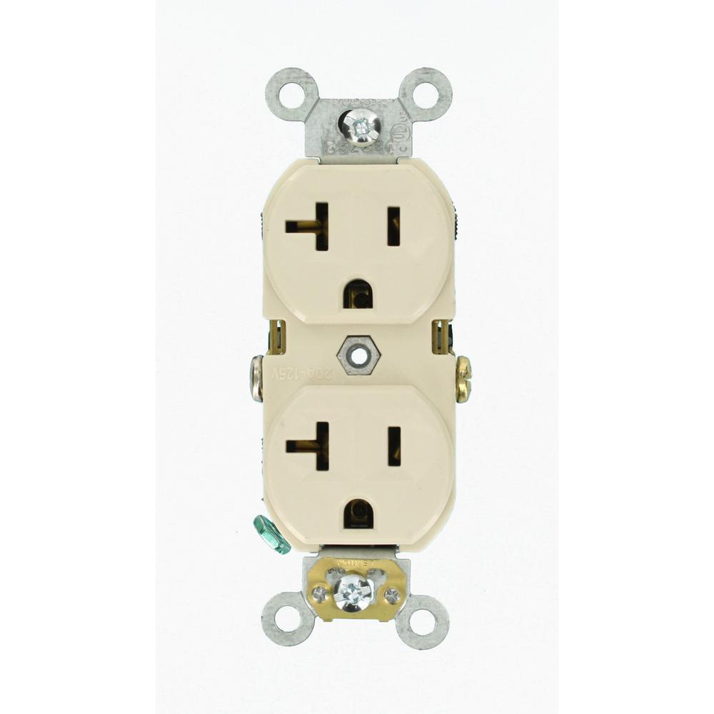 20 Amp Commercial Grade Duplex Outlet, Brown - Super Arbor